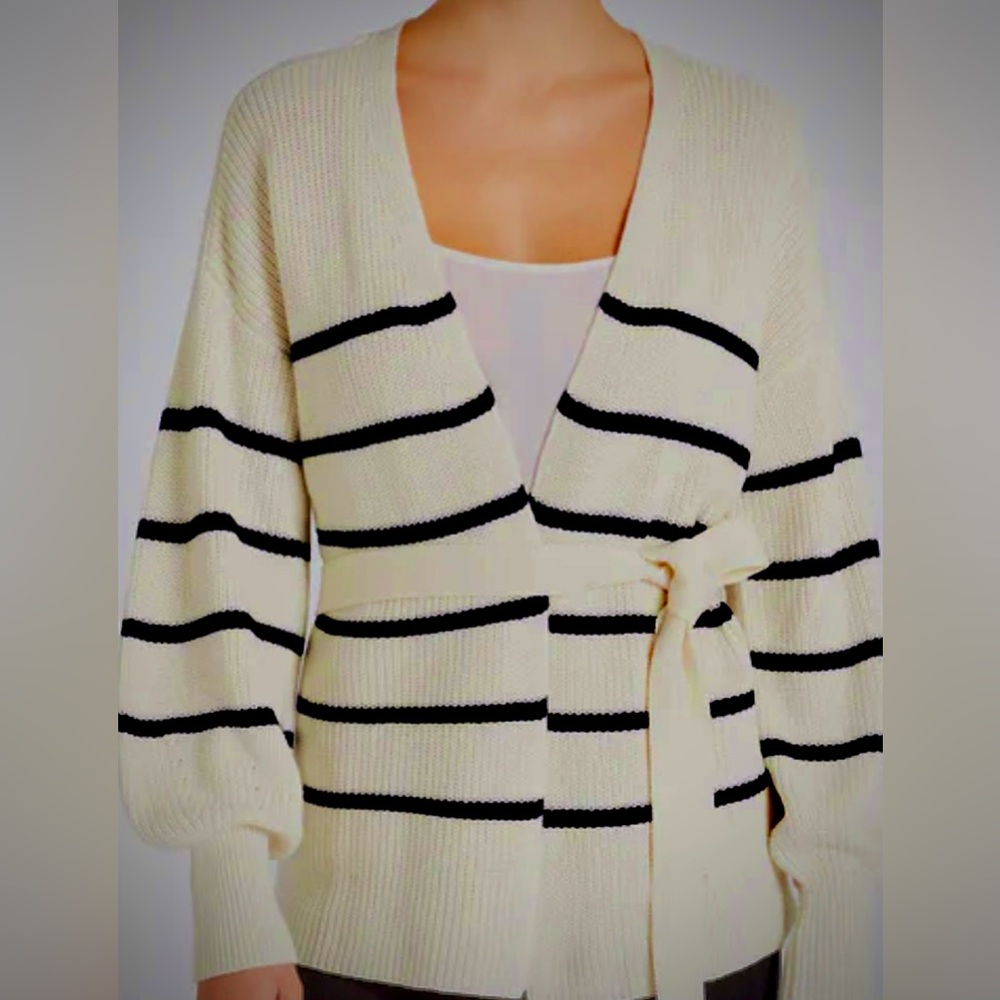 FRAME Chunky Wrap Tie Cardigan